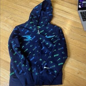 Nike Kids Zip Up Hooded Sweatshirt Size Small